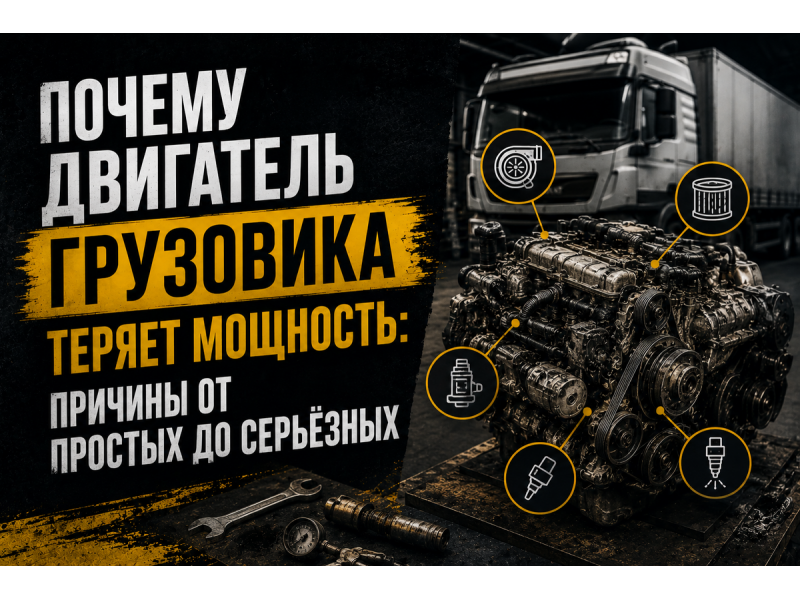 Почему двигатель грузовика теряет мощность: основные причины и диагностика